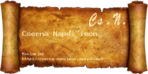 Cserna Napóleon névjegykártya